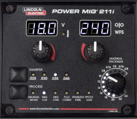 POWER MIG 211i MP Control panel